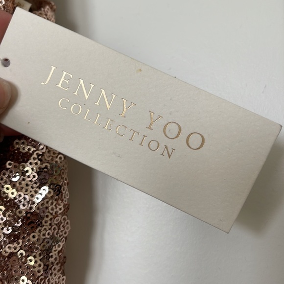 Jenny Yoo Size 10 Rose Gold Sequin Dress - Picture 6 of 7